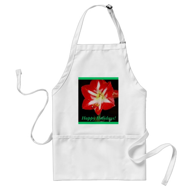 Delantal Amaryllis, ¡Felices Fiestas! (Frente)