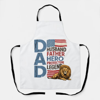 Delantal American Flag Dad Lion Patriotic