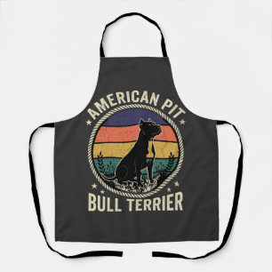 Delantal American Pit Bull Terrier Perro Cuerda Atardecer V