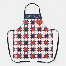 Delantal Americana Folk Art Star Quilt Pattern