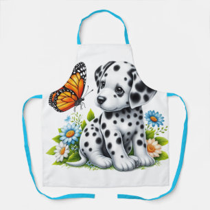 Delantal Amigos de Cute Dalmatian/Butterfly