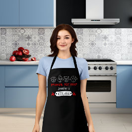 Delantal Amigos divertidos, no comida, cocina vegana