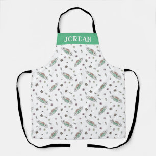 Delantal AMIGOS™ Patrón de acuarela de café de Perk centr