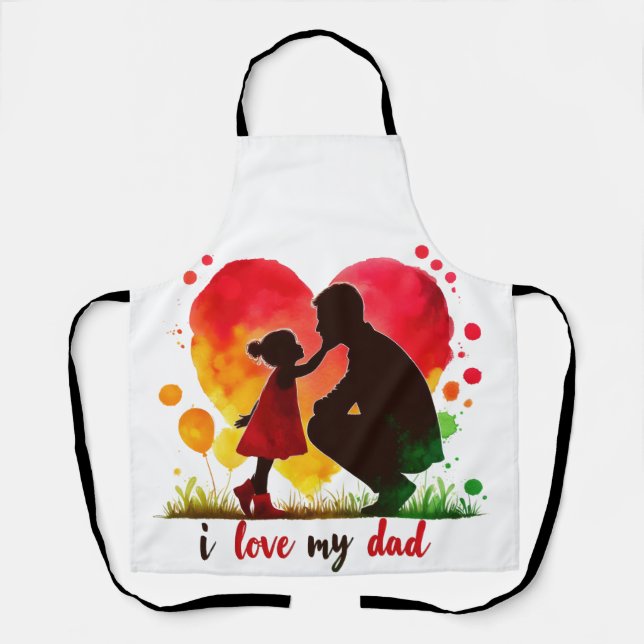 Delantal Amo a la hija chica de mi papá papá padre amor (Anverso)