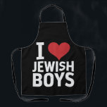 Delantal Amo a los chicos judíos que corazón a los judíos H<br><div class="desc">Amo a los chicos judíos que corazón a los judíos Hanukkah</div>