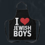 Delantal Amo a los chicos judíos que corazón a los judíos H<br><div class="desc">Amo a los chicos judíos que corazón a los judíos Hanukkah</div>