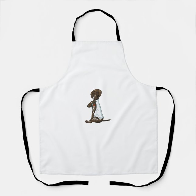 Delantal Amo A Mamá Tattoo Alemán Shorthal Mamá D (Anverso)