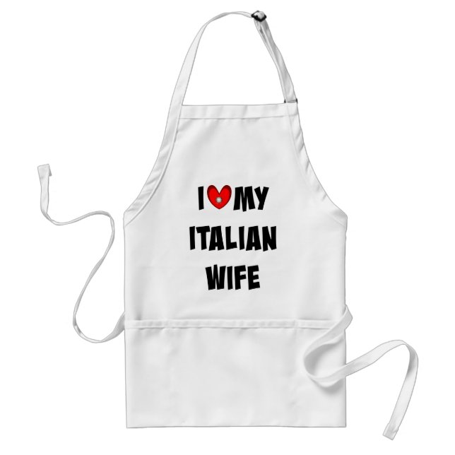 Delantal Amo a mi esposa italiana (Frente)