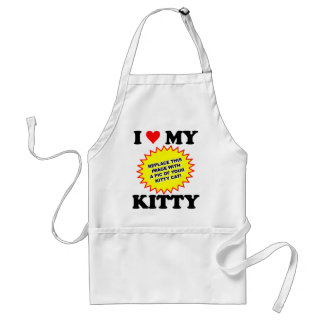 Delantal Amo a mi gatito PERSONALIZABLE