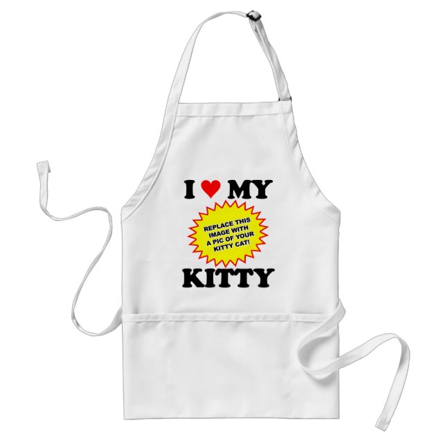 Delantal Amo a mi gatito PERSONALIZABLE (Frente)