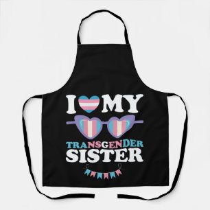 Delantal Amo a mi hermana transgénero familia trans LGBTQ