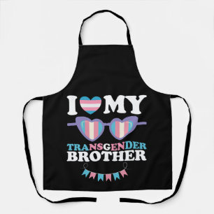 Delantal Amo a mi hermano transgénero familia trans LGBTQ