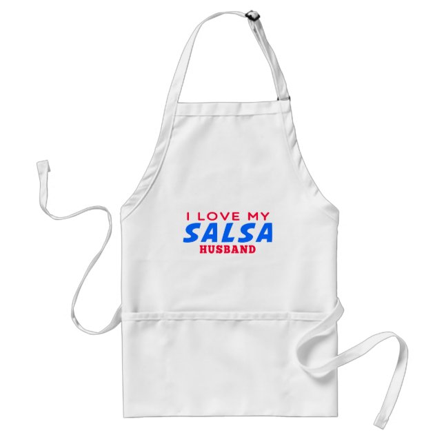 Delantal Amo a mi marido de la salsa (Frente)