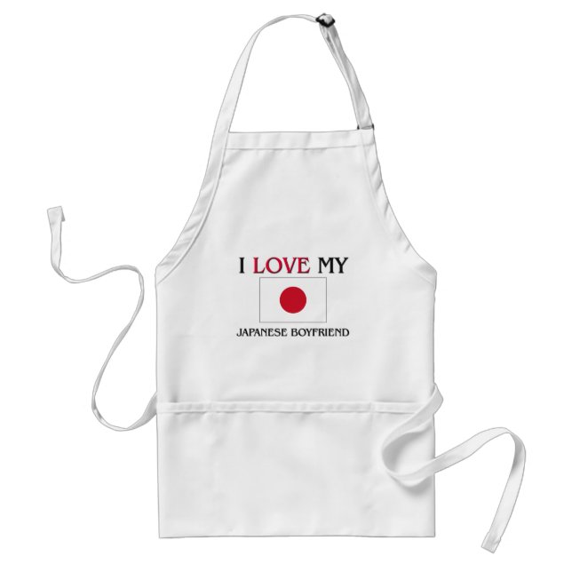 Delantal Amo a mi novio japonés (Frente)