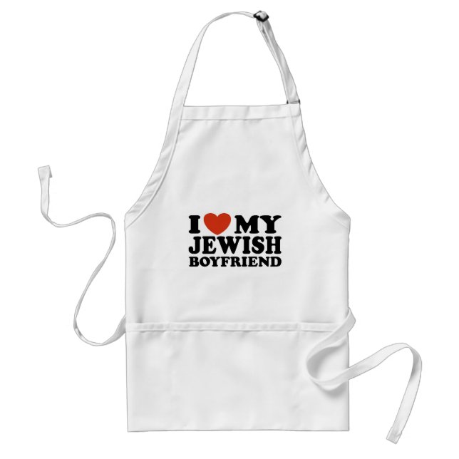 Delantal Amo a mi novio judío (Frente)