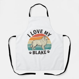 Delantal Amo a mi perro Blake Diseño de grabado retro_1
