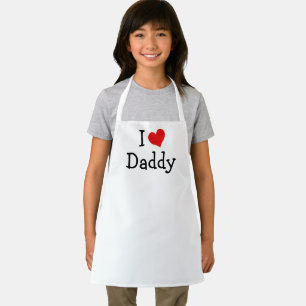 Delantal Amo a Papá Corazón Rojo