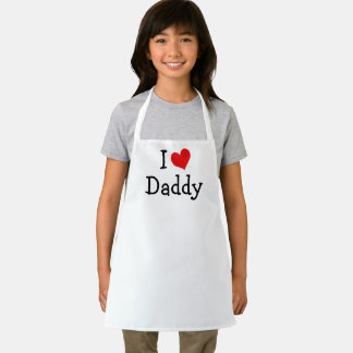 Delantal Amo a Papá Corazón Rojo