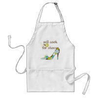 Amo al cocinero de la hembra de los zapatos