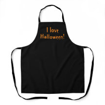 Amo al Naranja de Halloween en Black Apron