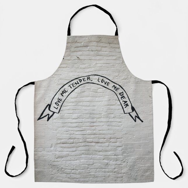 Delantal Amo, cariño, querida cita de la pared (Anverso)