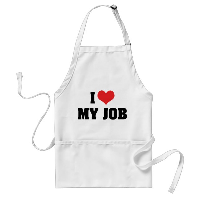 Delantal Amo con todo mi corazón mi trabajo (Frente)