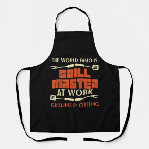 Delantal Amo De Parrillada En El Trabajo Grilling Chilling