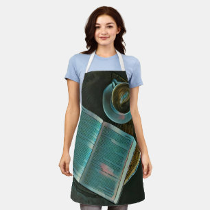 Delantal Amo el café y los libros