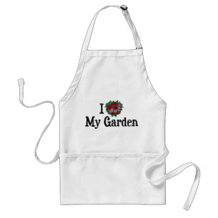 Delantal Amo el corazón de mi jardín - Jardín de flores y v