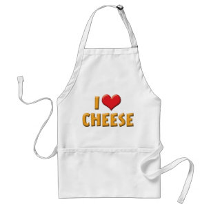 Delantal Amo el queso de corazón - Amante de los lácteos