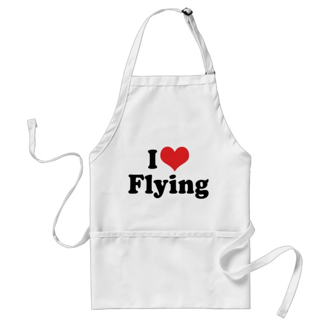 Delantal Amo el vuelo cardíaco - Amante del avión (Frente)