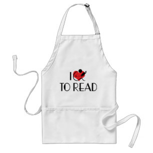 Delantal Amo Heart To Read - Amante de los Libros