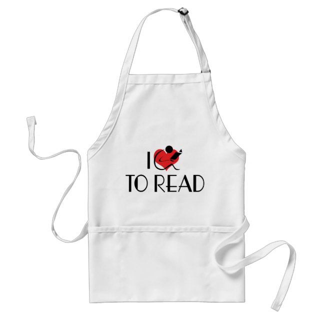 Delantal Amo Heart To Read - Amante de los Libros (Frente)