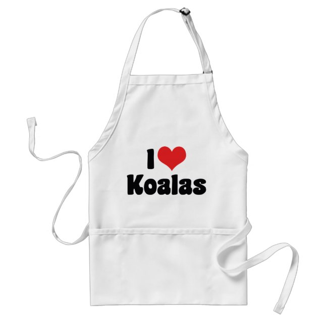 Delantal Amo Koalas de Corazón - Amantes de los Koalas (Frente)