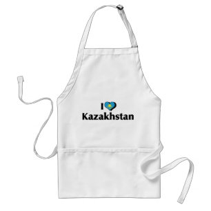 Delantal Amo la bandera de Kazajistán