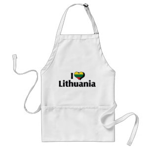 Delantal Amo la bandera de Lituania