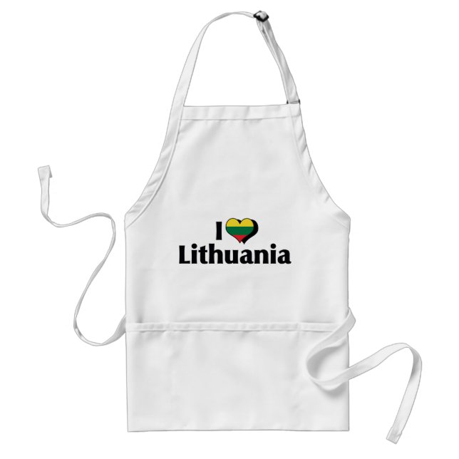 Delantal Amo la bandera de Lituania (Frente)