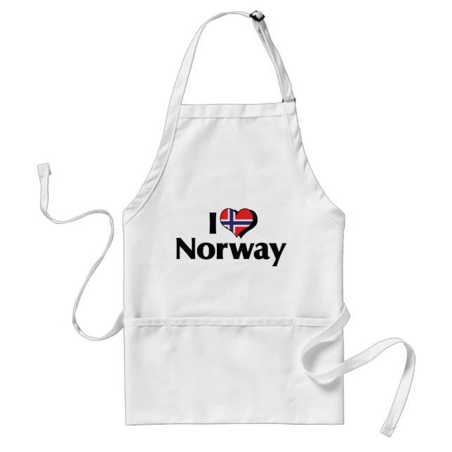 Delantal Amo la bandera de Noruega (Frente)