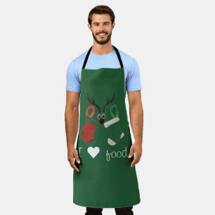 Delantal Amo la comida de los Navidades