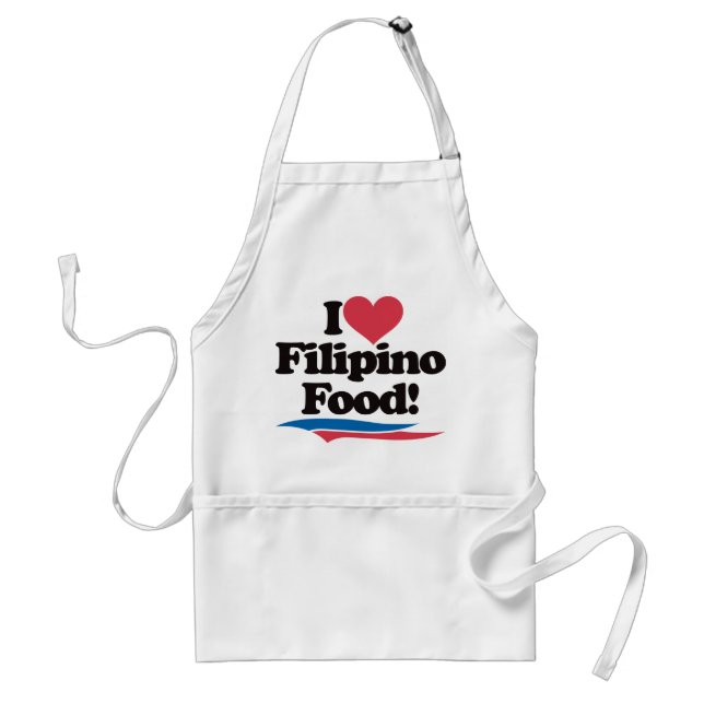 Delantal Amo la comida filipina (Frente)