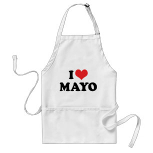 Delantal Amo la mayonesa del corazón