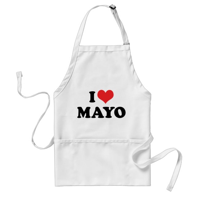 Delantal Amo la mayonesa del corazón (Frente)