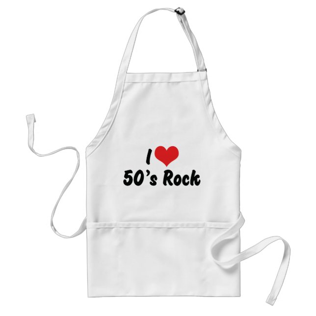 Delantal Amo la música rock de los 50 (Frente)