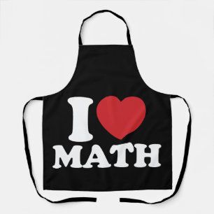 Delantal Amo Las Matemáticas I Heart Groovy Retro