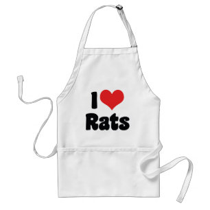 Delantal Amo las ratas del corazón - Amante de las ratas ma
