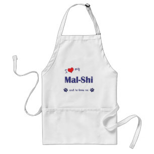 Delantal Amo mi Mal-Shi (el perro masculino)