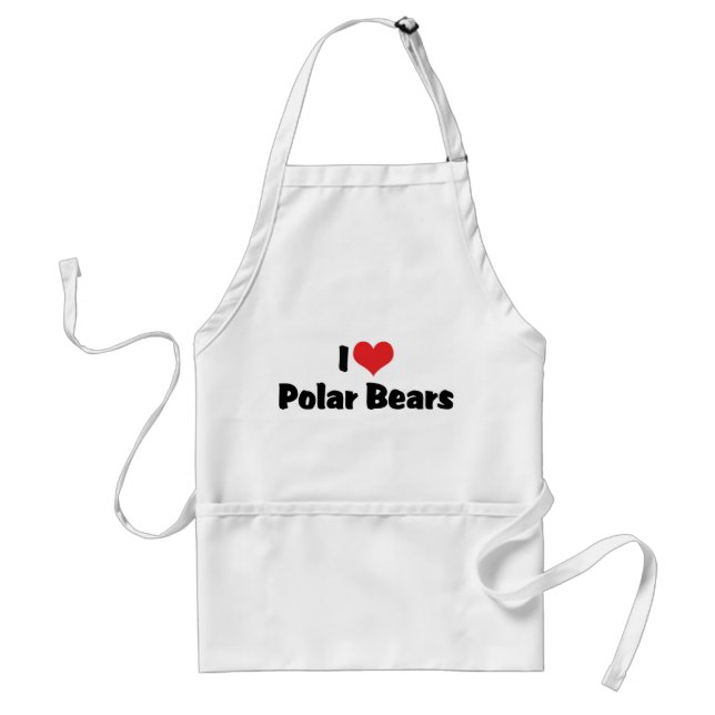 Delantal Amo Osos Polares Del Corazón (Frente)