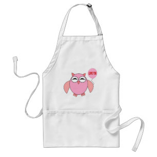 Delantal Amo Rosa Cute Amo Que Hechuza Cocinando Apron