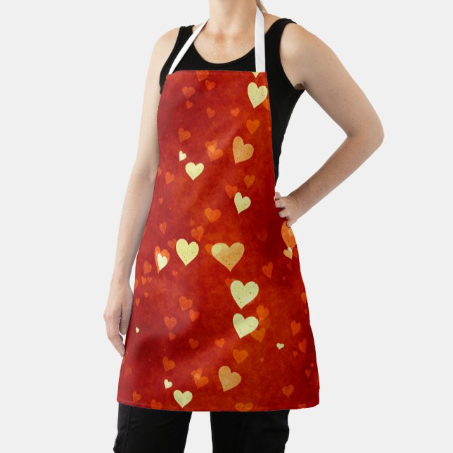 Delantal Amor a cocinar - Apron de diseño de corazón (in situ)