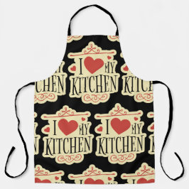 Delantal Amor a la cocina: Abraza la alegría de "I Love My 